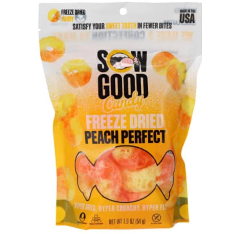 Sow Good Peach Perfection Freeze-Dried Candy Bites 1.9 oz