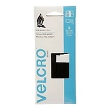 One-Wrap Strip with Tab, Black, 8 x 1/2 In., 5-Ct.