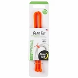Gear Tie Reusable Rubber Twist Tie, Bright Orange, 12-In., 2-Pk.