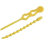 Beaded Cable Ties, Reusable, Yellow, 12-In., 15-Pk.