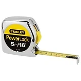 Powerlock Tape Rule, Metric, ABS Chrome Case, 5M x 3/4 In.