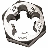 Hexagon Die, 3/8-In. x 18 NPT