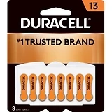 Hearing Aid Battery, #13, 8-Pk.