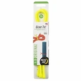 Gear Tie Reusable Rubber Twist Tie, Neon Yellow, 18-In., 2-Pk.
