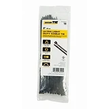 Ultra Light Duty Cable Tie, UV Black, 8-In., 100-Pk.