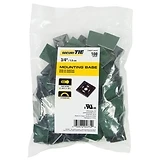 Adhesive Cable Tie Mount, Black, 3/4-In., 100-Pk.