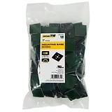 Adhesive Screw Mount Cable Clamp, Black, 1-In., 100-Pk.