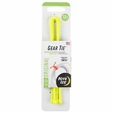 Gear Tie Reusable Rubber Twist Tie, Neon Yellow, 12-In., 2-Pk.