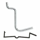 Pegboard Angle Hook, 1/8-In. Rod, Galvanized Steel, 1-In., 8-Pk.