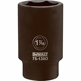 SAE Deep Impact Socket, 6-Point, 3/4 In. Drive, 1-7/16 In.