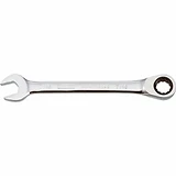 SAE Ratcheting Combination Wrench, Long-Panel, 7/16 In.