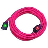 Extension Cord, Pink, 14/3, 50-Ft.