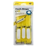 Cinch-Strap Storage Straps, Yellow, 12-In., 8-Pk.