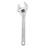 Wrench, Adjustable, Chrome, 15-In.