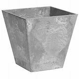 ArtStone Ella Water-Minder Planter, Plastic, Gray, 6 In. Sq.