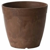 ArtStone Dolce Water-Minder Planter, Plastic, Rust, 6 In. Round