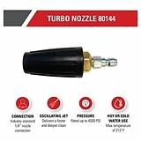 Universal Pressure Washer Turbo Nozzle, 1/4 In. Quick Connect, Hot- or Cold-Water Use, Rated Up to 4500 PSI