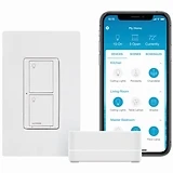 Caseta Wireless Dimmer Kit with Smart Bridge, White