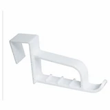 Long Over-The-Door Hook, Plastic, White