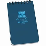Weatherproof Notebook, Top Spiral, Blue, 3 x 5-in.