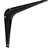 Shelf Bracket, Black, 5 x 6-In.
