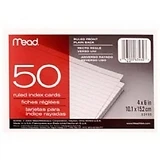 Index Cards, Ruled, 4 x 6 In., 50-Pk.