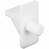 5-Lb. Shelf Support Pegs, White Plastic, 1/4 In., 8-Pk.