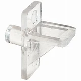 Locking Shelf Support Pegs, Clear Plastic, 5-Lb. Load, 1/4 In., 8-Pk.
