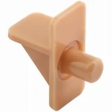 Shelf Support Pegs, Beige Plastic, 5-Lb. Load, 1/4 In., 12-Pk.