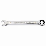 Combination Ratcheting Wrench, 90-Tooth, 12-Point, 24 mm