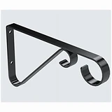 Hanging Plant Bracket, Black, 12-Lb. Load, 6-In.