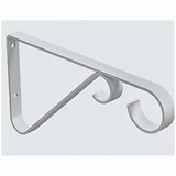 Hanging Plant Bracket, White, 12-Lb. Load, 6-In.