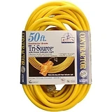 50 Ft. 12/3 Yellow American Contractor Series Outdoor Cord