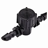 Barbed Inline Valve, 1/4 in., Plastic, 10-Pack