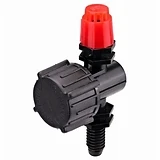 Adjustable Flow Micro Sprinkler, Full-Circle Pattern, Stream Spray, with 10-32 Threaded Inlet, 10-Pack