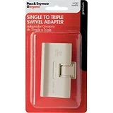 Pass & Seymour 15A Ivory Swivel Triple Adapter