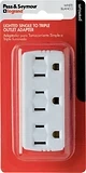Pass & Seymour Triple Grounding Adapter, Lighted, White, 15-Amp, 125-Volt