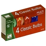 Christmas Lights Replacement Bulb, C7, Multi-Color Transparent, 4-Pk.