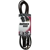 Miniature Plug Appliance Cord, 18/2 HPN Black, 6 Ft.