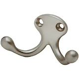 1-1/8-In. Satin Nickel Double Clothes Hook