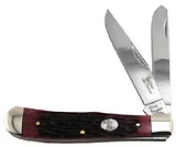 Steel Warrior Trapper Pocket Knife, Red Walnut, 2-Blade
