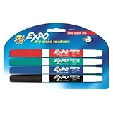 4-Pack Expo Low-Odor Fine-Point Dry Erase Markers