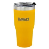 Logo Travel Tumbler, Insulated Yellow Stainless Steel, 30 Ounce Capacity
