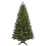 Tacoma Artificial Pre Lit Christmas Tree, 200 Clear Lights, 6 Feet