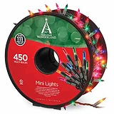 Christmas Mini Light Set Multi Color 450 Count Reel