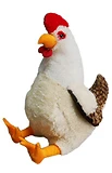Image 72: Plush Toy Chicken, 20 Inch Soft Stuffed Animal