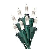Christmas LED 100-Light Set, Mini, Warm White/Green Wire