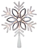 Christmas Tree Topper Acrylic Snowflake Design 10 Inch
