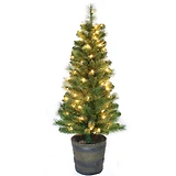 Artificial Christmas Entryway Tree Prelit Saratoga with 100 Clear Lights 48 Inches