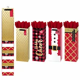 Assorted Bottle Gift Bag, 4.5 x 3.5 in., 8-Pack